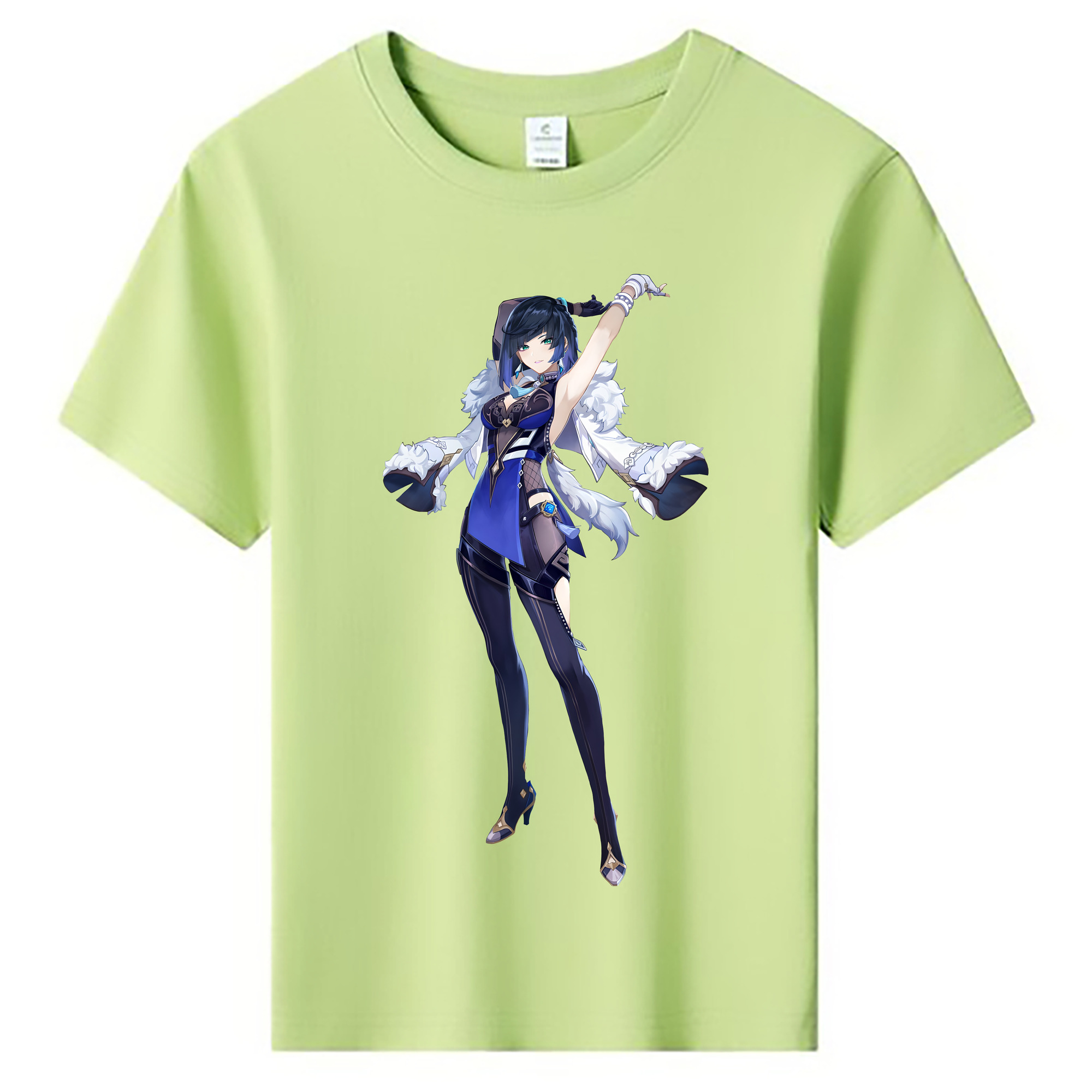 げんし神 夜兰 やらん genshin Yaran 綿100％キッズTシャツ（フロントプリント）